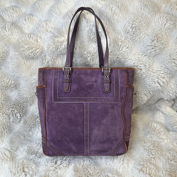 COACH PURPLE SUEDE BAG - Picture 6 of 16